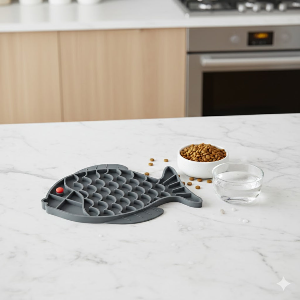 Silicone Slow Food Plate for Dogs and Pets