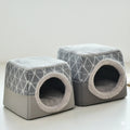 Dual Pet Capsule Bed – Luxury Velvet Nest for Cats & Dogs